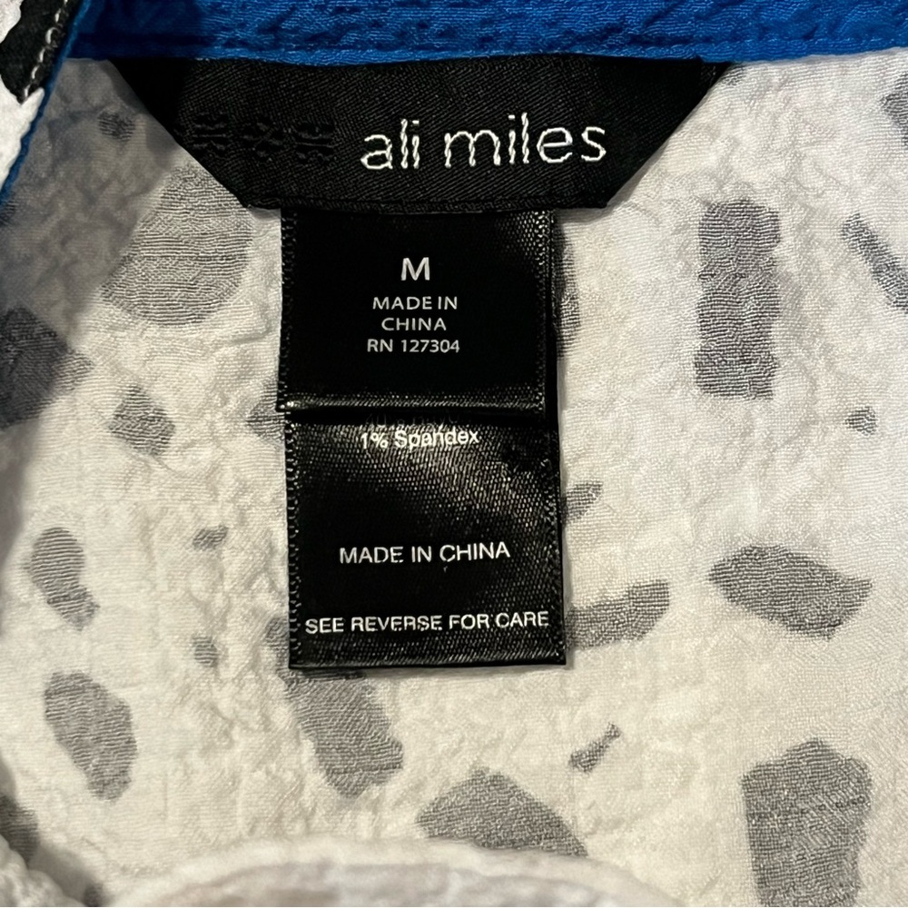 Ali Miles Wearable Art Size M Abstract Black White Maximalist Blouse Avant-Garde - Picture 4 of 8